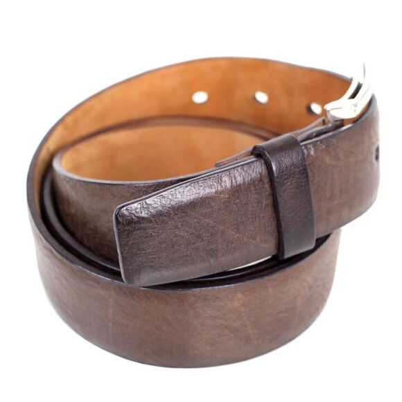 W. Kleinberg BROWN GENUINE LEATHER 1 3/8"Wd CASUAL DRESS MEN'S BELT Sz 36 (F6 - Picture 5 of 15